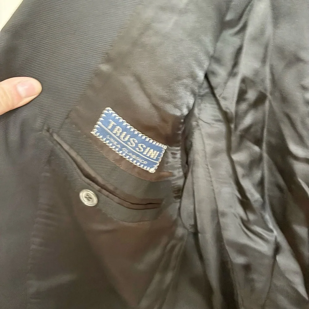 TRUSSINI Linea Nuova Suit jacket SZ 42R black Fully Lined men’s black